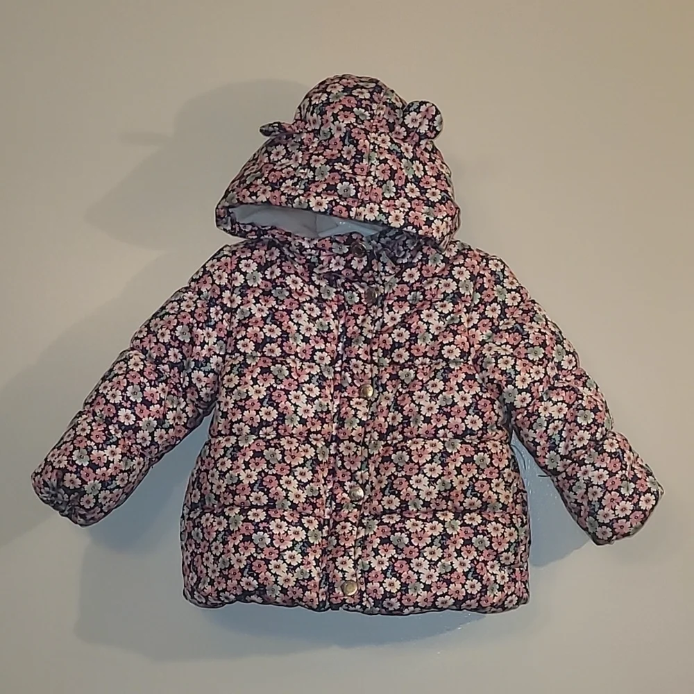 Carters 18 Months Toddler Floral Hooded Puffer Jacket